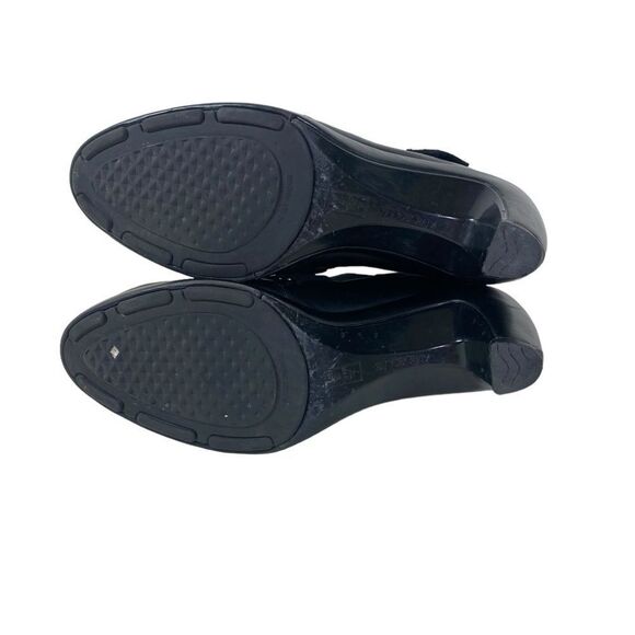 AEROSOLES 9 Cypress black leather booties with straps and Cuban heel - Picture 8 of 8